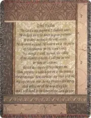 23rd Psalm The Lord is My Shepherd Tapestry Afghan Throw