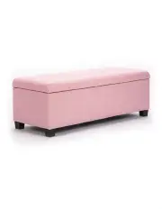 [La Bella] Storage Ottoman Foot Stool 102cm in Pink