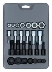 2581 26-Piece Thread Restorer Tap and Die Set, black