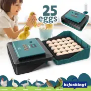 25 Eggs Incubator Chicken Hatcher Turning for Quail Duck Bird Hatching Poultry