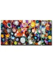 Ready2HangArt Festive Jewels 3pc Wrapped Canvas Wall Art by Norman Wyatt