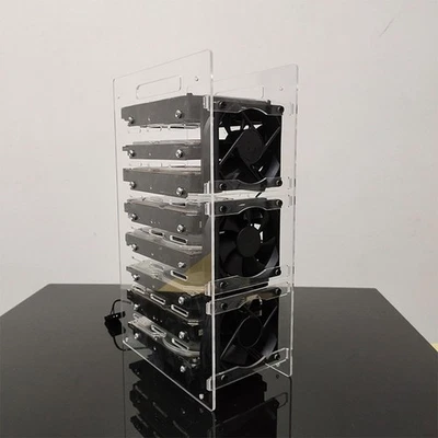 Acrylic Disk Test Bench Case Bracket DIY Enclosure Set Hard Drive 3.5 inch HDD