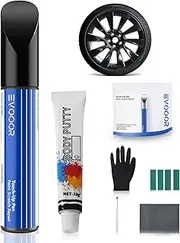 for Tesla Wheel Touch Up Paint with Curb Rash Repair Kit - DIY Kit with Color-matched Touch Up Paint (Matte Black(fits Model Y 20'')