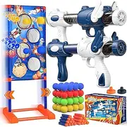 2022 Upgraded Kids Toys for Age 5 6 7 8 9 10+ Years Old Boys Girls, Shooting Game with 48 Foam Balls & 2pk Air Guns & Moving Shooting Target- Ideal Christmas Birthday Gift-Compatible with Nerf Gun Toy