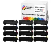 3 Sets BCMY Compatible Toner Cartridge for Fuji Xerox CT201303 CT201304 CT201305 CT201306 (3000 Pages) for Fuji Xerox DocuPrint C2120