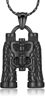 BIAIHQIE Cremation Jewelry for Ashes for Women Men Telescope Memorial Pendant Urn Necklace Astronomer Ashes Holder Keepsake Engraved-Black