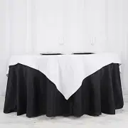 70" White SQUARE POLYESTER TABLECLOTH Wedding Party Catering Dinner Linens SALE