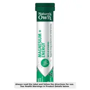 Nature's Own Effervescent Magnesium + Energy Tablets 20 Pack