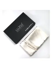 [Lujo Home] Silk Eye Mask and Pillowcase in Ivory White