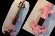 Hand made Song Top streamline Crazy-1 pink color 7 strings 4/4 electric violin