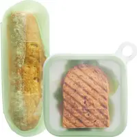 在飛比找蝦皮商城精選優惠-台灣現貨 西班牙《LEKUE》矽膠麵包餐盒2件 | 環保密封