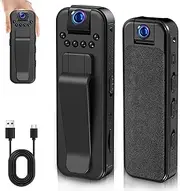 WFULM Body Camera HD 1080P Mini Video Recorder with Night Vision Wearable Camcorder with 180° Rotatable Lens and Sturdy Clips Security Cam for Home, Outdoor, Cycling, Delivery