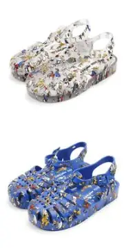 Mini Melissa Toddler's Possession With Mickey and Friends Flat Sandals