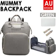Large Changing Mummy Bag Maternity Nappy Diaper Crib Folding Baby Bed Backpack