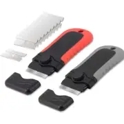 10pcs Locking Razor Blade Scraper with Safety Cap, Stove Top Scraper Tool