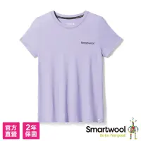 在飛比找momo購物網優惠-【SmartWool官方直營】女塗鴉短Tee/探索未知 紫色