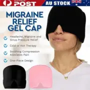 2 Layer Migraine Ice Head Wrap Headache Relief Hat Migraine Cap Mask Cold Hot