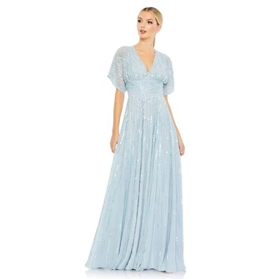 Mac Duggal Gown Womens 10 Sequins Modest Celestial Wedding Cinderella Whimsical