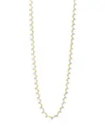 Sterling Forever Brigid Cubic Zirconia Tennis Necklace in 14K Gold Plated, 16-18
