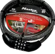 Master Lock Set Your Own Combination Bike Lock, 5 Feet Long - Black New
