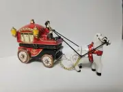 Victorian Horse & Carriage Hinged Trinket Box Figurine