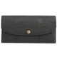 Louis Vuitton LV M62369 EMILIE 經典牛皮壓紋釦式長夾.黑