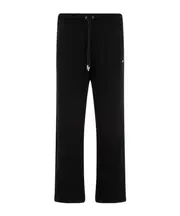 Off-White Drawstring Straight Leg Pants M Black