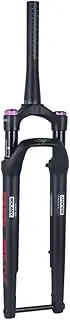 ZECHAO 700C Off Road Bicycle Front Fork, Aluminum Alloy 60mm Travel A-Pillar Disc Brake Tapered 1-1/2" Thru Axle 12 * 100mm Air Supension Fork