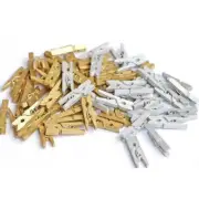 Mini Wooden Light blue Clothe Photo Paper Peg Clothespin Clips Hot Sale H1A9