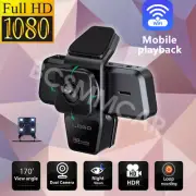 Dual Lens Car Dash Cam HD 1080P Front/Rear/Inside Video Recorder Camera G-Sensor