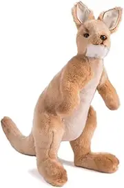 [HANSA] Kangaroo Plush Toy, 40 cm Height, Brown