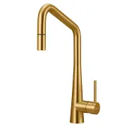 OLIVERI Essente 316 Stainless Steel Square Goose Neck Pull Out Mixer - Brushed Gold SS31675-AU