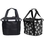 Bicycle Basket Bag Folding Handlebar Storage Carrier Detachable Bike Basket