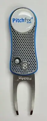 Pitchfix Hybrid Golf Divot Tool Gunmetal/Blue