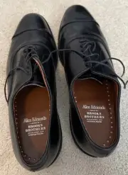 Allen Edmonds Brooks Brothers Oxford Shoes Men's 10D Black Cap Toe Leather