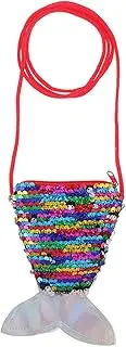 [CONGARTENO] Sequin Mermaid Purse Bag Mermaid Design Boys and Girls Wallet Multifunctional Lanyard Purses for Birthday