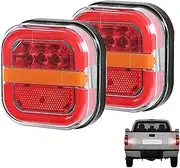 Upliftjoys Wireless Trailer Lights, Portable Wireless LED Trailer Light Kit Waterproof Rechargeable Tail Lights for Trucks, SUVs, Boats IP67 Rated Universal Fit (A Pair)