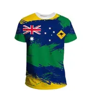 Adult T Shirt Australian Flag Australia Day Oz Aussie Souvenir Unisex Outdoor