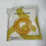 SunnyLife Disco Gold Pool Ring Float Tube with Glitter 41 x 41 NEW Floaty