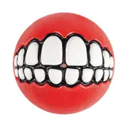 Rogz Grinz Ball Dog Toy Red