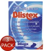 3 x Blistex Cold Sore Crm 5G