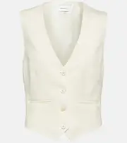 [Wardrobe.NYC] Wardrobe.NYC Cropped wool vest UK 14 white