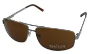 Kenneth Cole Reaction Nickel Mens Rectangle Metal Sunglass, KC1430. 10B
