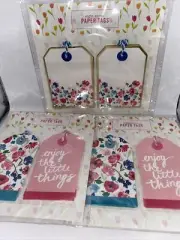 Floral Gift Tags with string new sealed 3 packages 8 each pack 2017 C5