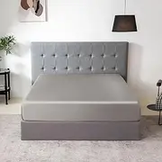 THXSILK 1 Pc Silk Fitted Sheet with Deep Pocket, 19 Momme Ultra Soft Mulberry Silk Bed Sheet -Machine Washable, Hypoallergenic, Durable-King Size,Grey