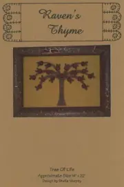 Raven's Thyme Tree of Life Primitive Folk Art Applique Penny Rug Pattern