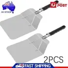 2PC Pizza Shovel Spatula Peel Cake Stainless Steel Lifter Paddle Baking Tray