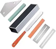 Guitar Luthier Tool Including Fret Leveling Beam Sanding Leveler Beam, Guitar Fret File, Stainless Steel Fret Rocker and Fingerboard Guards Protectors, Grinding Stones