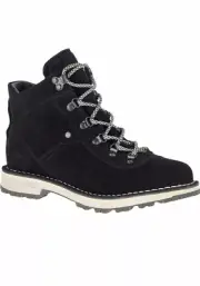 Merrell Sugarbush Lace-up Waterproof Boots Sz 6 M NEW Black Suede Leather