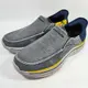 零碼特價 SKECHERS 瞬穿SLIP-IN健走男鞋 Remaxed Goga Mat Arch足弓支撐鞋墊 休閒鞋 204839BLU [陽光樂活] (E3)